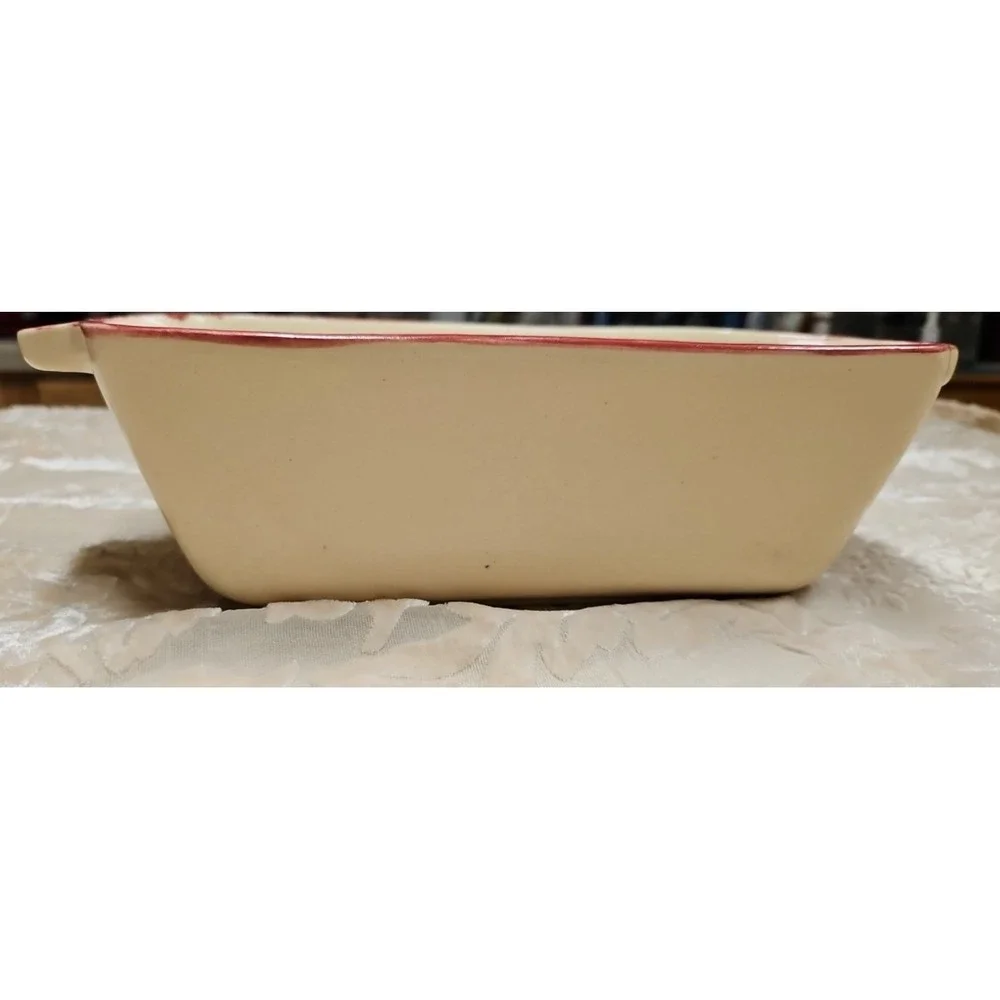 East Texas Pottery Spongeware Loaf Pan Vintage 